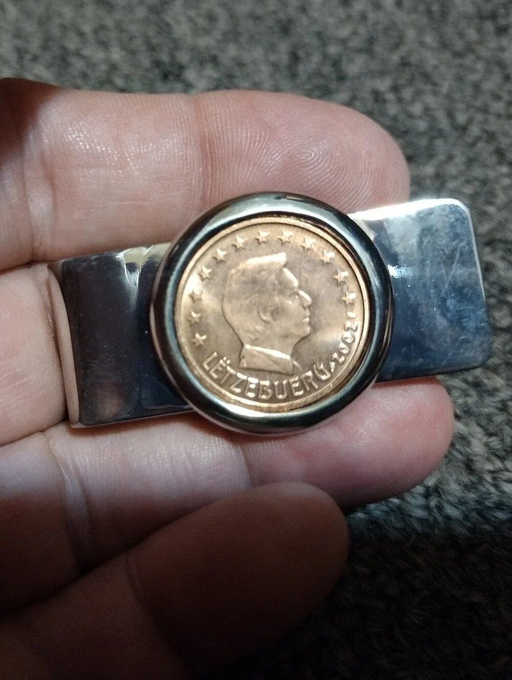 Certificate of Authenticity Letzebuerg Coin With Money Clip
